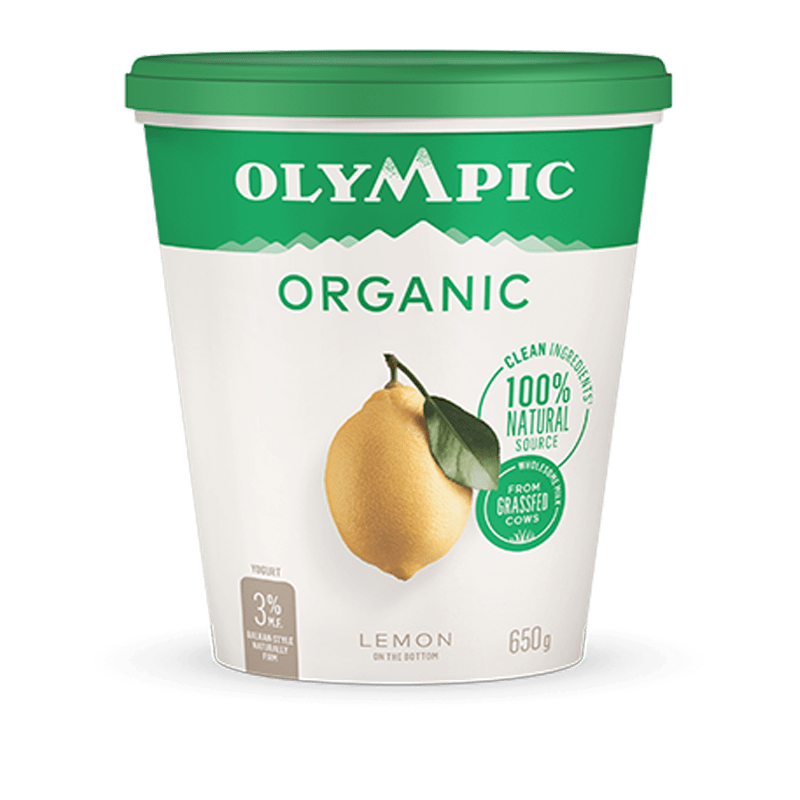 Organic lemon yogurt