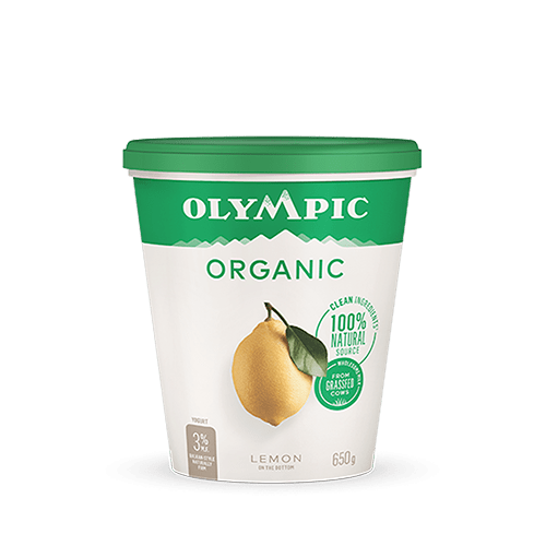 Organic lemon yogurt
