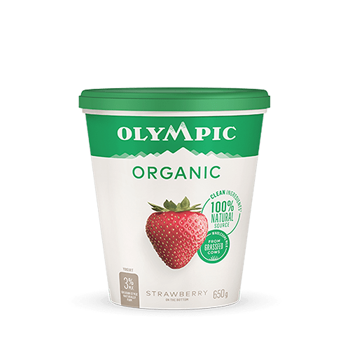 Organic strawberry yogurt