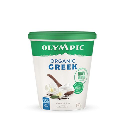 Organic Greek vanilla yogurt