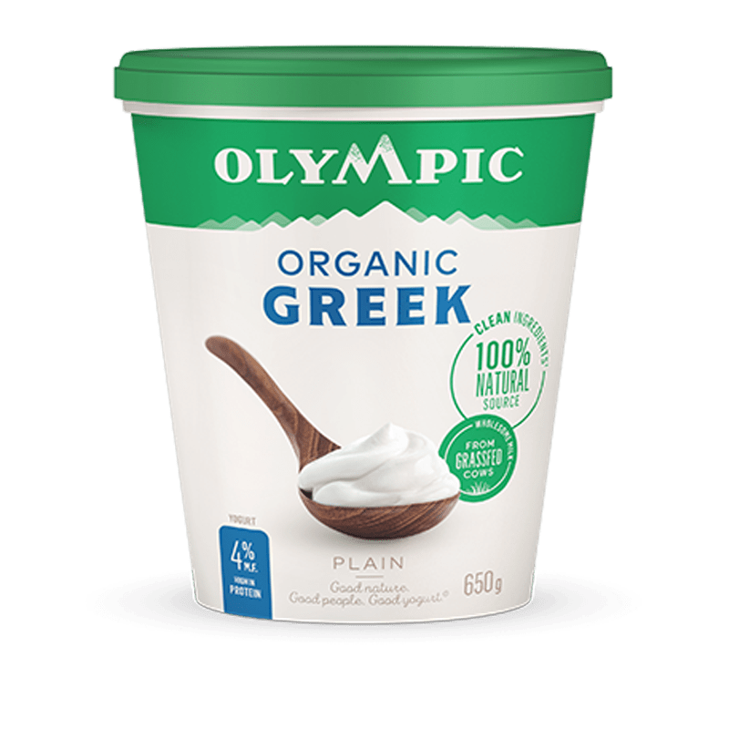 Organic Greek plain yogurt