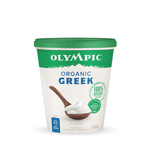 Organic Greek plain yogurt